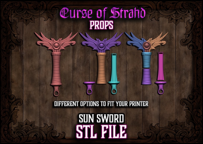 Curse of Strahd 3D Printable Prop Sunsword Hilt Dice Holder STL FILES ...