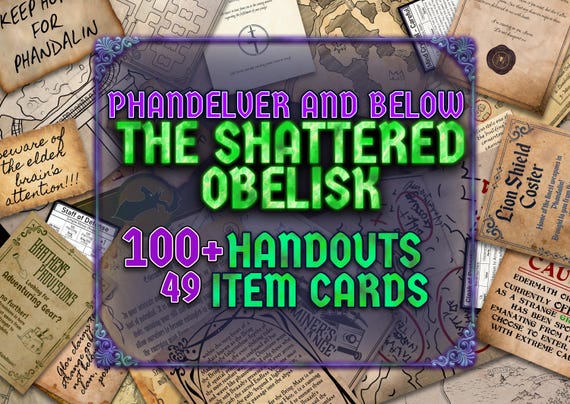 Phandelver and Below Shattered Obelisk D&D Handouts: 100+ Printable Immersive Letters, Scrolls and More! (Digital Download)