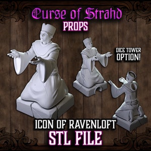 Curse of Strahd 3D Printable Prop - Icon Of Ravenloft - Dice Tower - STL FILES ONLY -DnD Prop