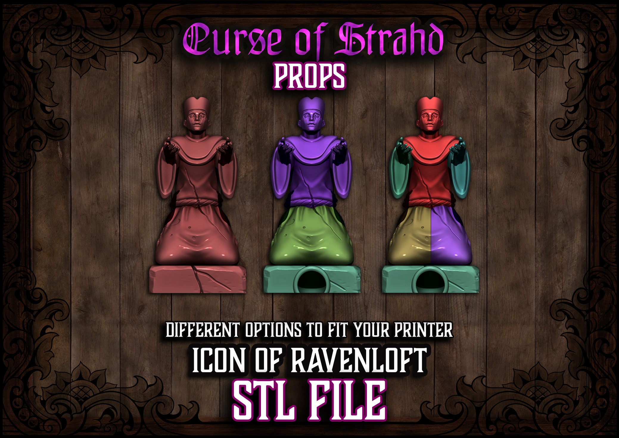 Curse of Strahd 3D Printable Prop - Icon of Ravenloft - Dice Tower ...