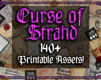 Curse of Strahd 140 + D&D Handouts and Assets Bundle - DnD - Dungeons and Dragons - Resources - Barovia - DM Gift - DnD - VTT - Printable