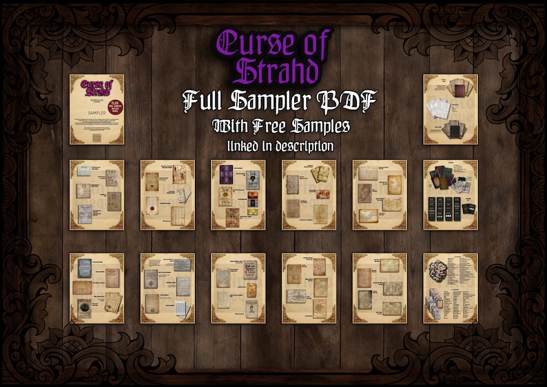 Curse of Strahd 140 D&D Handouts and Assets Bundle DnD Dungeons and Dragons Resources Barovia DM Gift DnD VTT Printable zdjęcie 2
