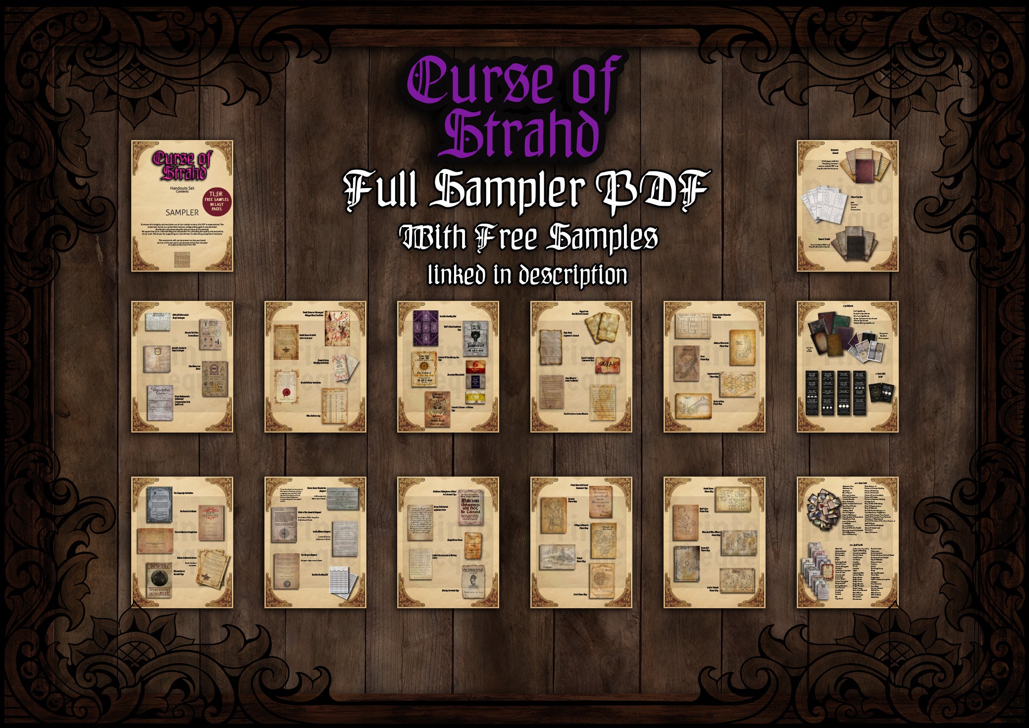 Curse of Strahd 140 D&D Handouts and Assets Bundle Dnd Dungeons and Dragons Resources Barovia DM