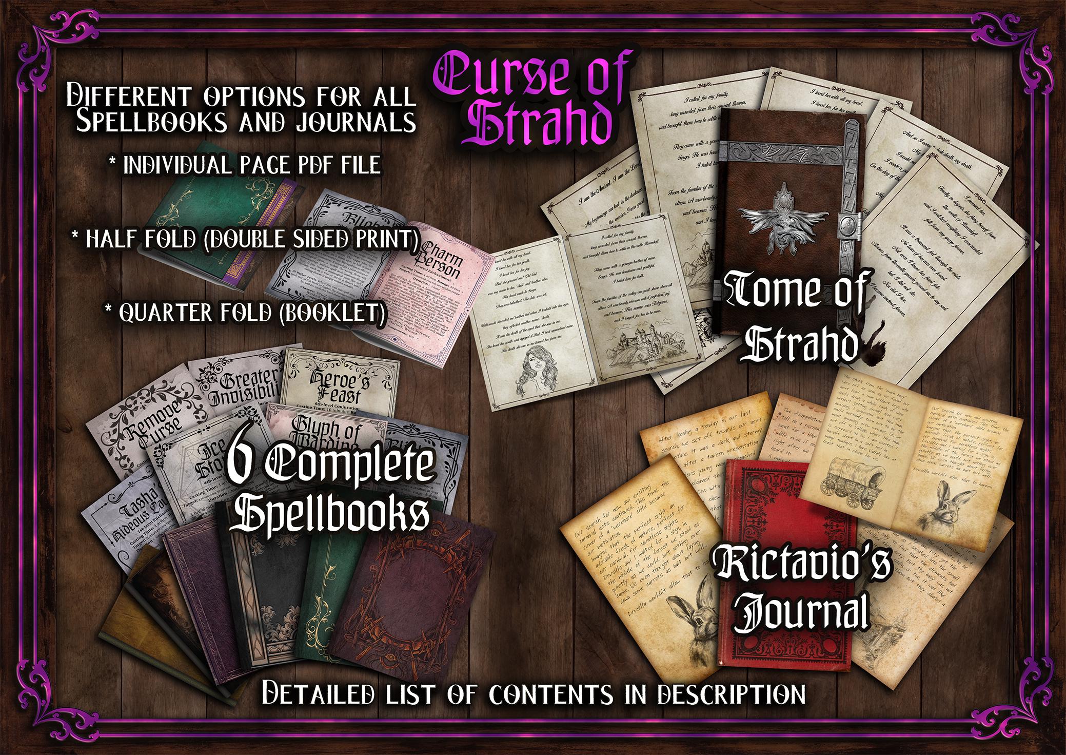 Curse of Strahd D&D Handouts: 140+ Printable Immersive Letters, Scrolls ...