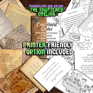 Phandelver and Below The Shattered Obelisk D&D Handouts Bundle Campaign Assets DnD Resources DM Gifts DnD Starter Printable image 5