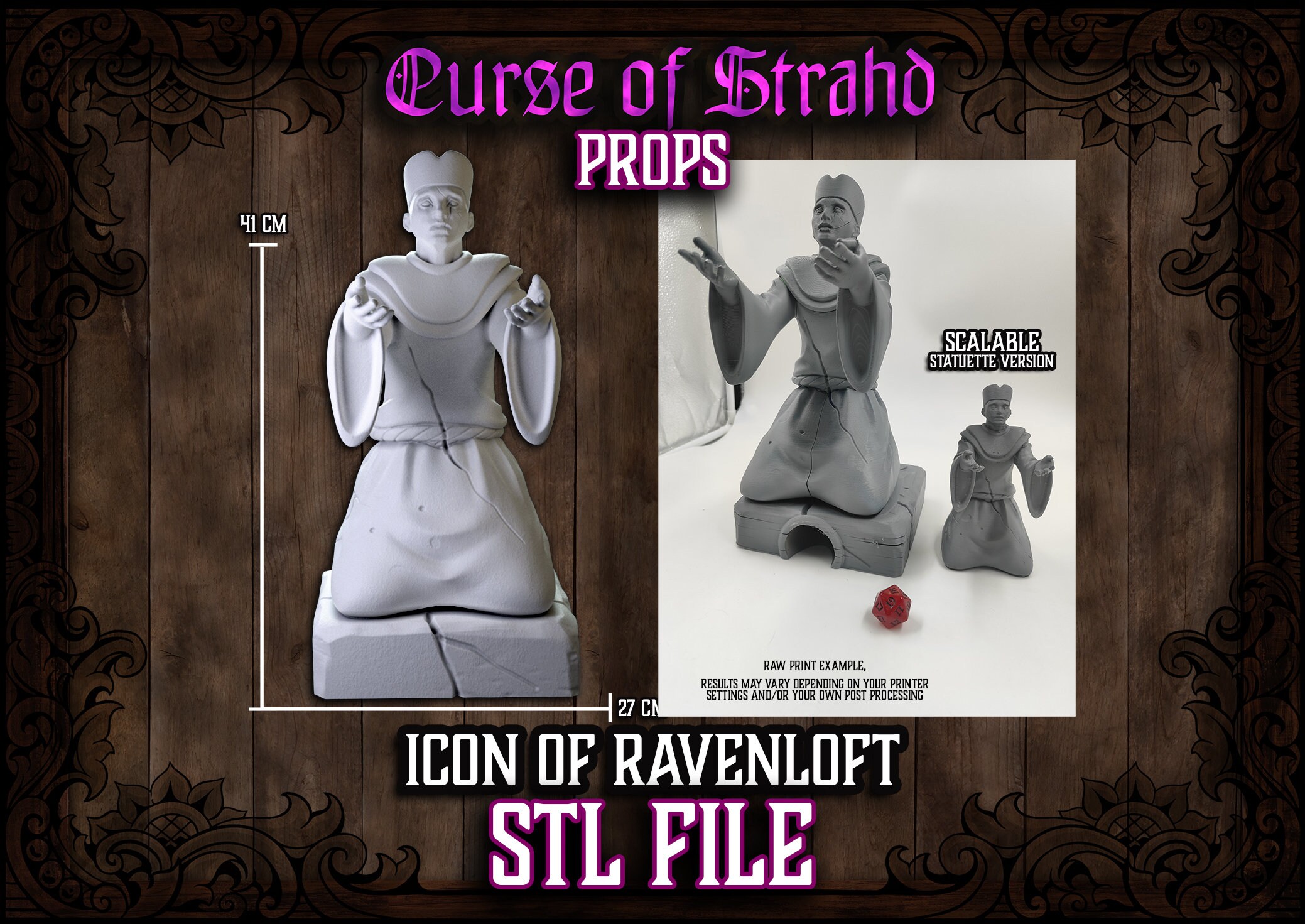Curse of Strahd 3D Printable Props Set: Sunsword, Ravenkind Symbol (STL ...