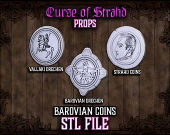 Curse of Strahd 3D druckbare Prop - Barovian Coins - NUR STL-DATEIEN - DnD Prop - Ravenloft Währung