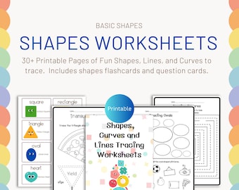 Shapes, Curves and Lines Worksheets