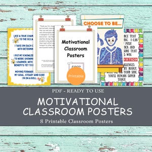 Motivational Classroom Posters, Educational Wall Decor, Test Day Posters, Inspirational Print for Students and Teacher, Encouragement Poster