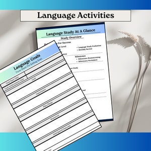Language Study Planner, Guided Journal for Learning A Foreign Language ...
