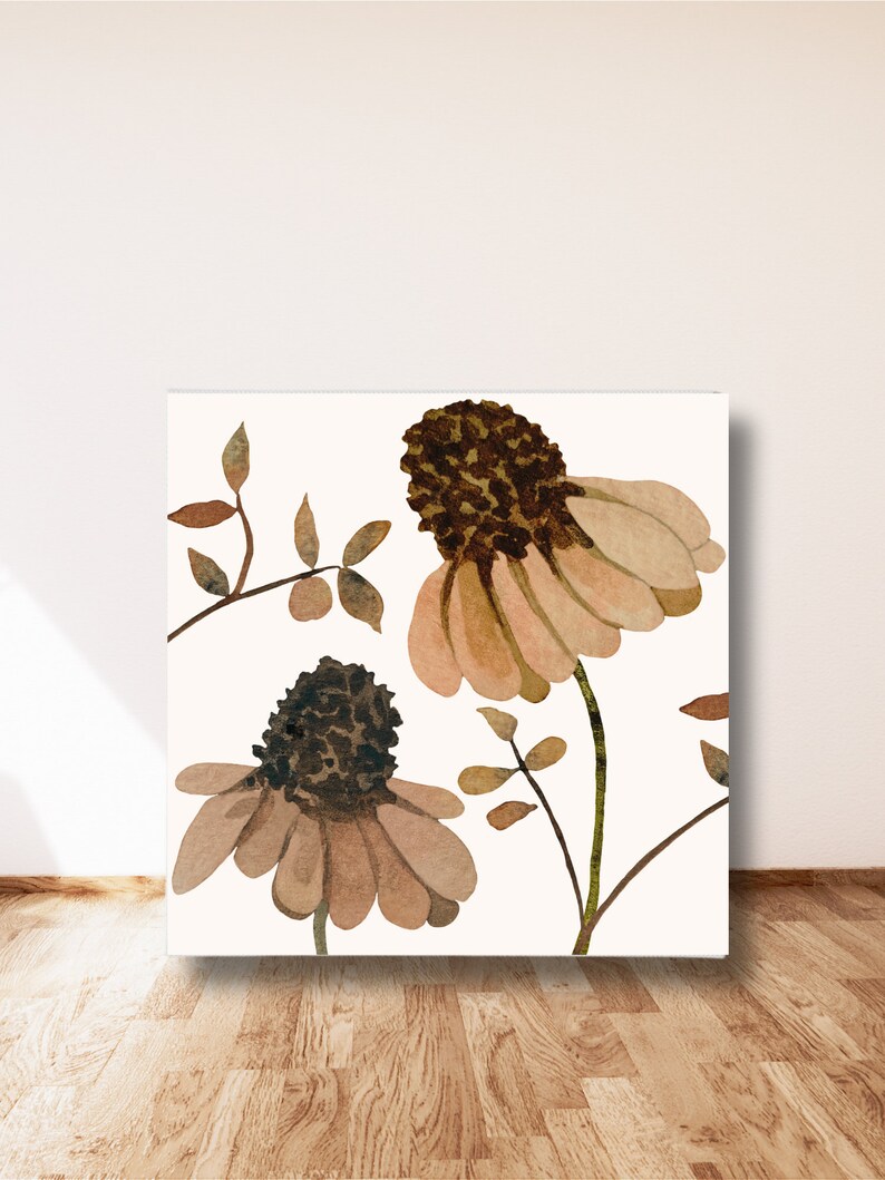 Vintage Floral Canvas Wall Art 2A Etsy