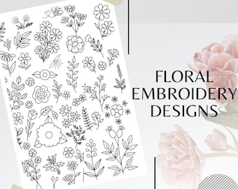 Ontwerpen met wilde bloemen voor handborduurwerk