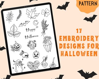 Halloween Embroidery Pattern Collection