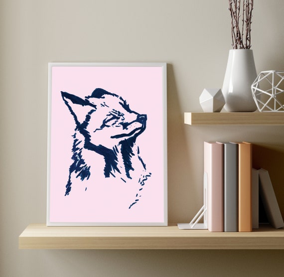 Navy and Pink Wall Art Blush Pink Navy Printable Blush Etsy