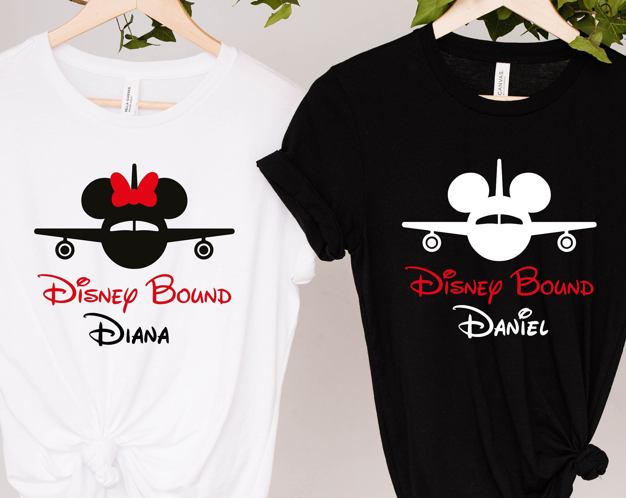 Mickey Minnie Ohren Disneyland Flugzeuge Familien Matching Disney Bound T-Shirt Mickey Minnie Ohren Disneyland Flugzeuge Familien Matching Disney Bound T-Shirt