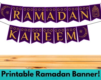 Printable Ramadan Kareem Banner | Ramadan Garland | INSTANT DOWNLOAD