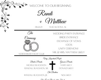 Hochzeit Programm Vorlage