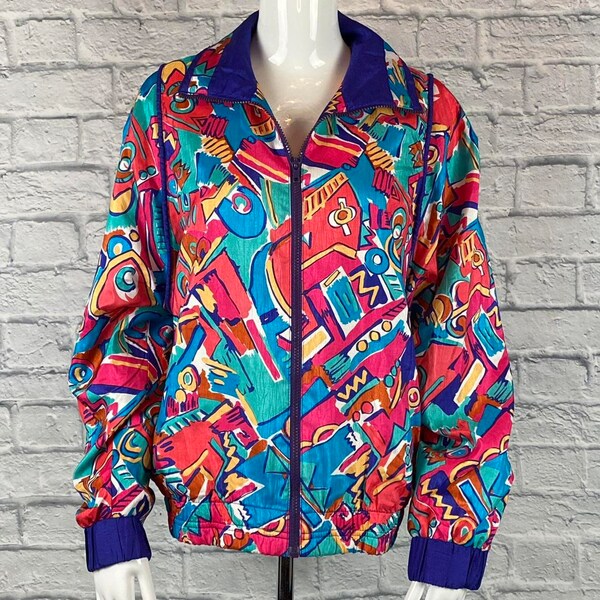 Vintage 1980s Lilly’s of Beverly Hills Abstract Full Tracksuit Windbreaker