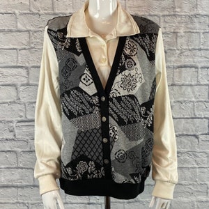 Vintage Alfred Dunner Layered Sweater Vest Cardigan