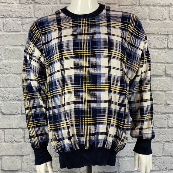 Vintage 1990s Unisex Plaid Sweater - image 2