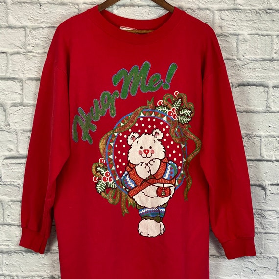 Vintage 1980s MBC Christmas Bear Nightgown - image 1