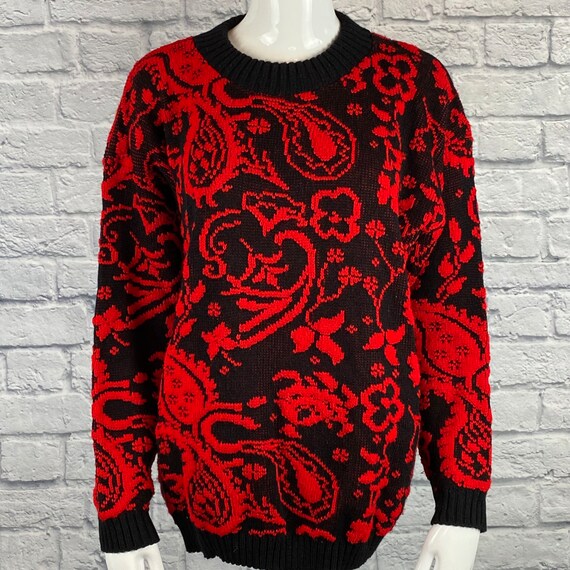 Vintage 1980s Turning Point Floral Sweater