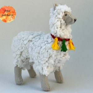 Felt Alpaca Sewing Pattern PDF Felted Stuffed Animals