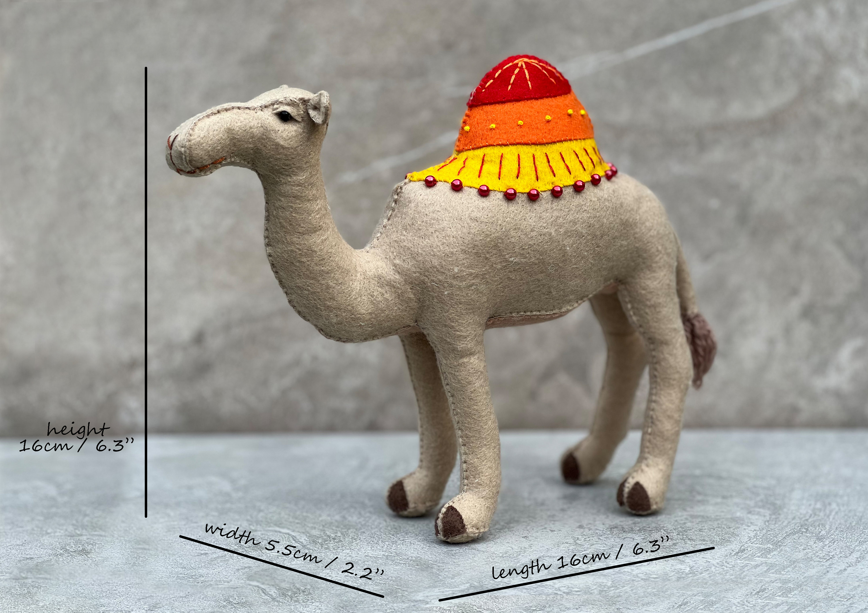 ラクダ(羊毛フェルト)キャメル ラクダ(羊毛フェルト)キャメル - メルカリ