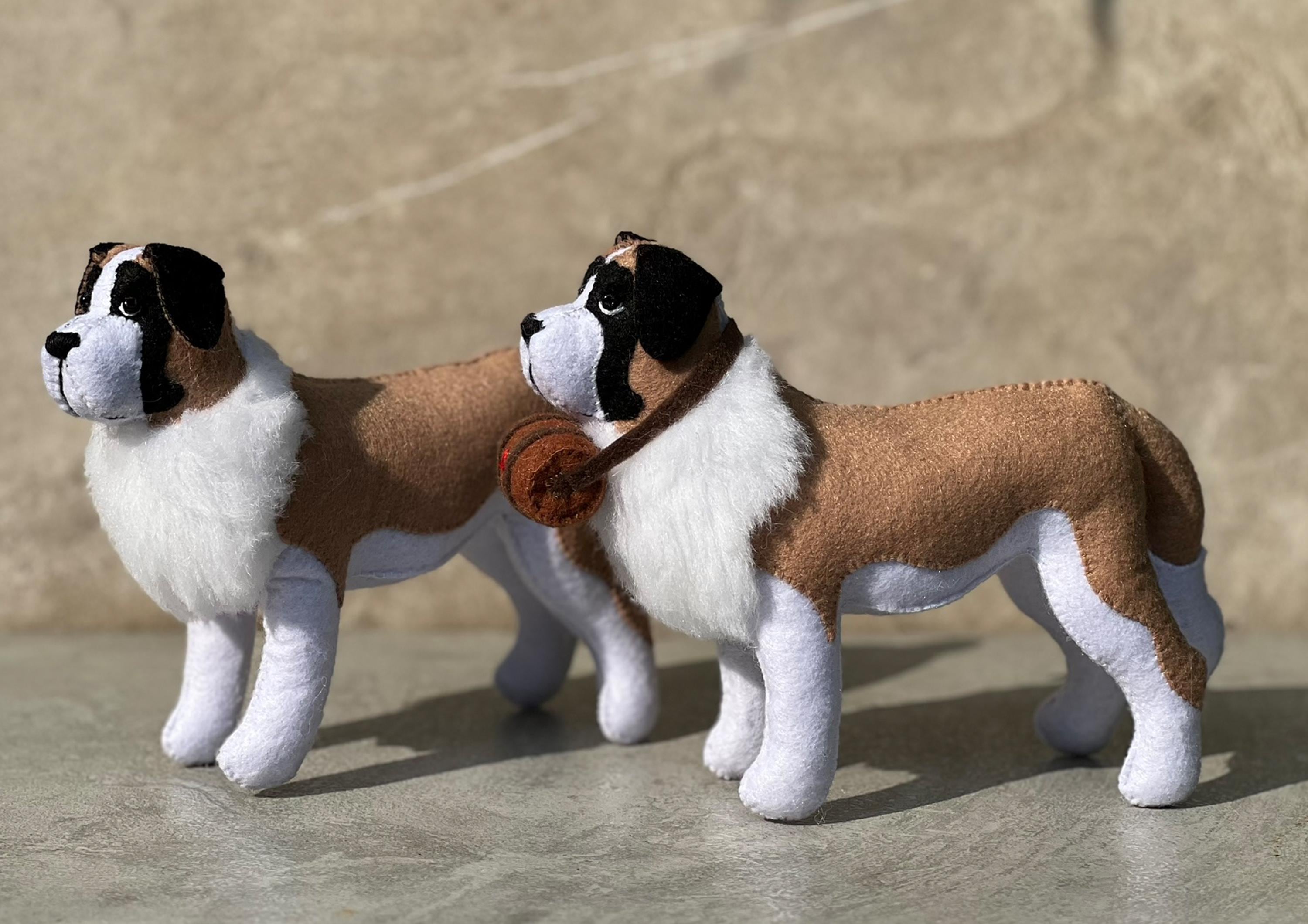 フェルト製セントバーナード犬 * デジタル縫製パターン PDF * フェルト