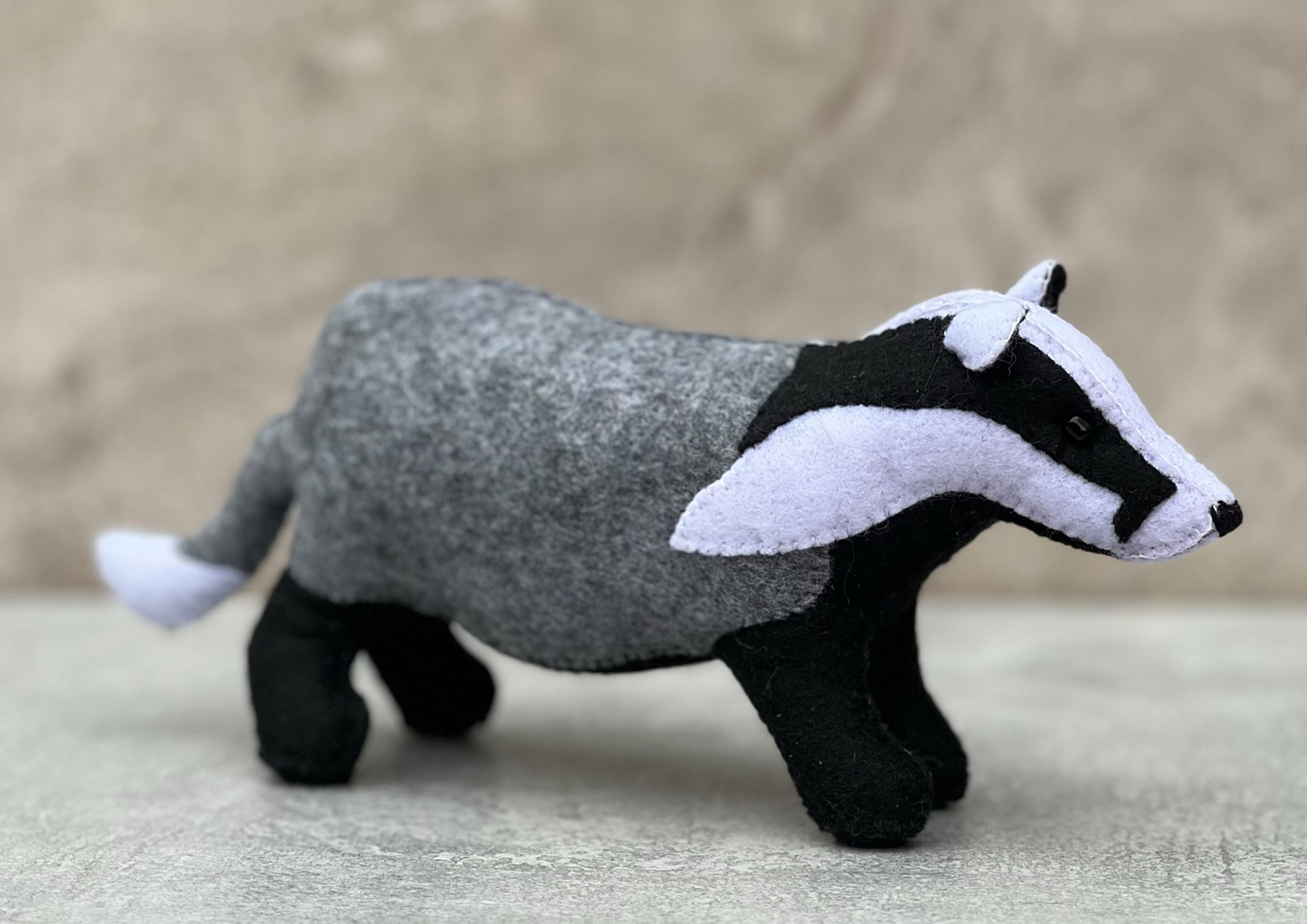 Badger Pattern Refs Felt Badger * Digital Sewing Pattern PDF * Woodland Stuffed Animals ...