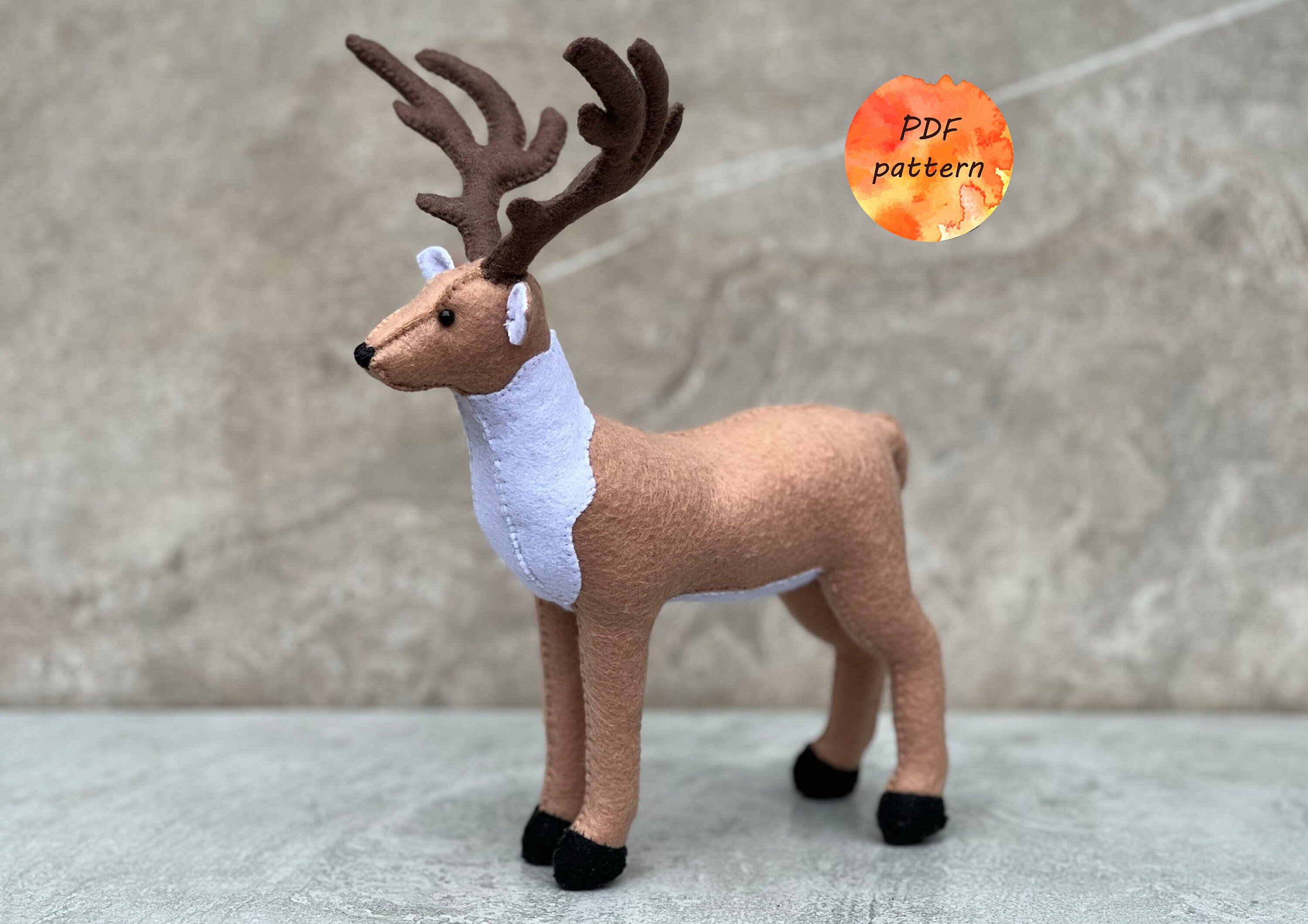 Kit Reindeer Needle Felting Kit for 2 Deer Wool DIY Felting Kit Fiber Art Felt  Animal Kit Felting Needles Included Reindeer Craft Kit 