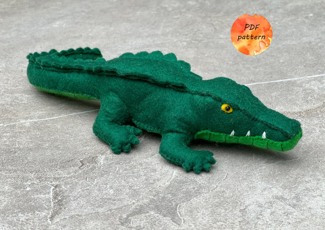 美品❄定番クロコダイルスイングトップ＊胸にワニの刺繍M フェルトクロコダイルデジタル裁縫パターンPDFサファリ