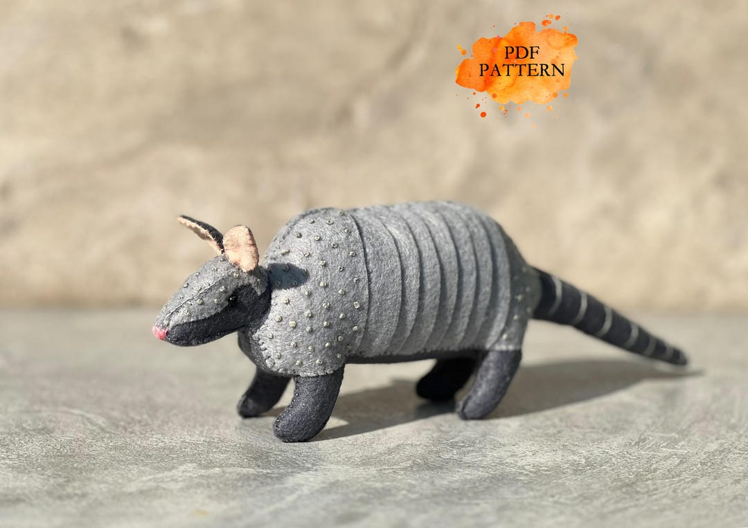 Felt ARMADILLO * Digital Sewing Pattern PDF * Jungle Stuffed Animals - Etsy