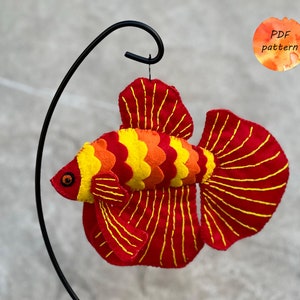 Felt BETTA FISH * Digital Sewing Pattern PDF * Fish Water Creatures