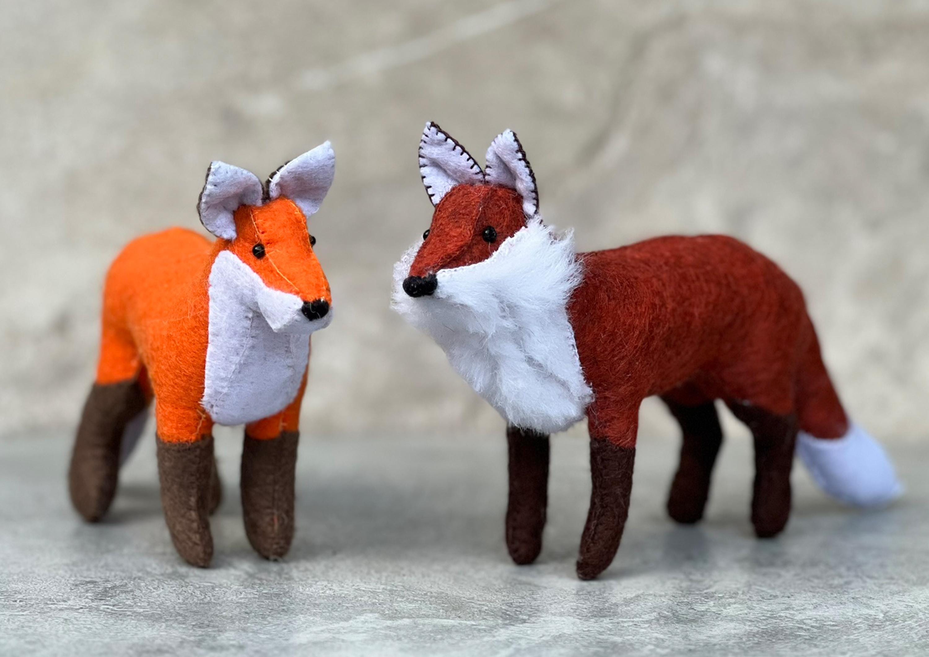 Felt Fox Sewing Pattern PDF Woodland Stuffed Animals Christmas Ornament ...