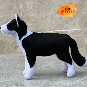 Felt Dog Digital Sewing Pattern PDF Farm Stuffed Animals