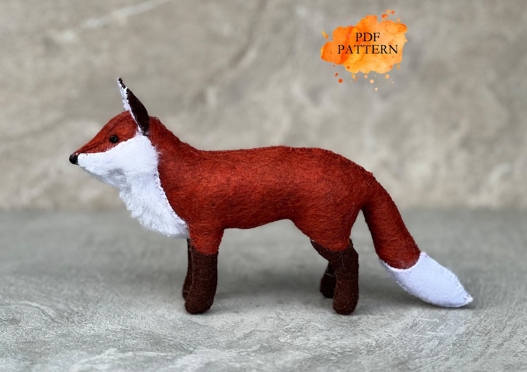 Felt Fox Sewing Pattern PDF Woodland Stuffed Animals Christmas Ornament ...