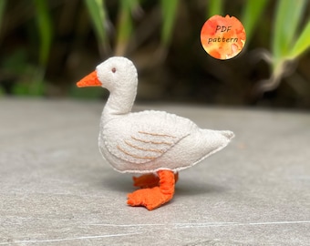 Felt Duck Sewing Pattern PDF Small Farm Animals Stuffed Animals