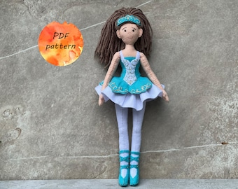 Felt Ballerina Doll * DIGITAL Sewing Pattern PDF * Felt Dolls