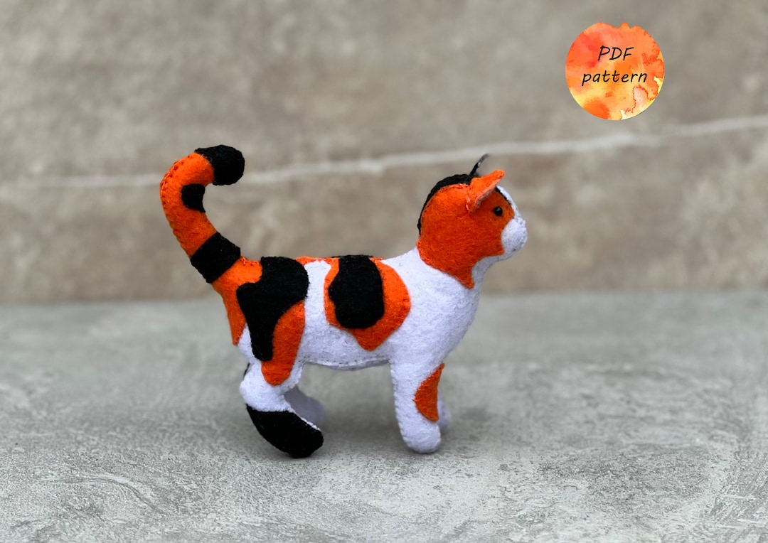 Felt CALICO CAT * 2 Sizes* Digital Sewing Pattern PDF * Farm Stuffed ...