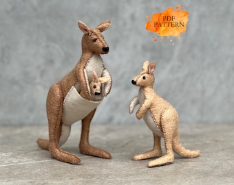 カンガルーフェルトおもちゃ、オーナメント - Etsy 日本