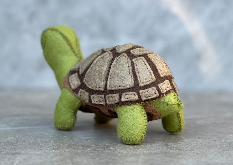 Felt Tortoise With Patchy Shell Digital Sewing Pattern PDF Jungle ...