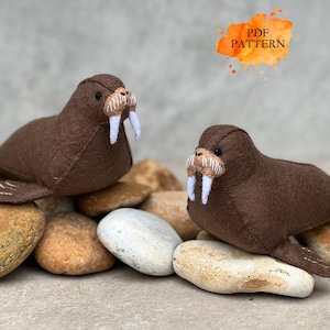 Felt Walrus Arctic Animals * Digital Sewing Pattern PDF