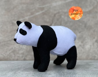 Felt Panda Sewing Pattern PDF  Chinese Stuffed Animals