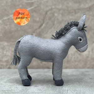 Felt Donny the Donkey Sewing Pattern PDF Farm Animals