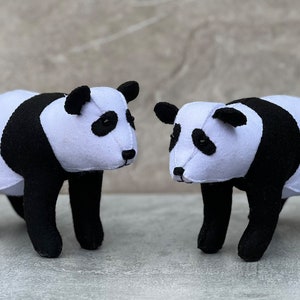 Felt Panda Sewing Pattern PDF Chinese Stuffed Animals - Etsy