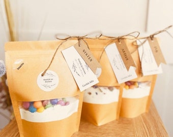 Cookie Mix Pouch – Party Gift, Baking Kit, Personalised Cookie Mix Pouch, Birthday Gift Party Favour Bake at home Cookies