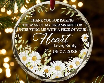 Mother of the Groom Gift from Bride | Personalized Keepsake | Mother-in-Law Wedding Day Gift | Custom Ornament Ornament | Best Gift AR119
