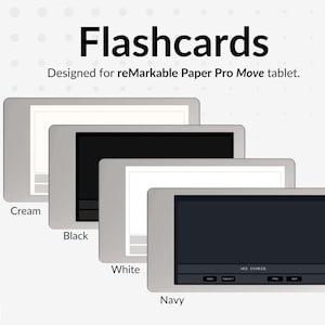 Digital Flashcards Template for Remarkable Paper Pro Move Tablet | Study Cards Exam Prep PDF Learning Tool