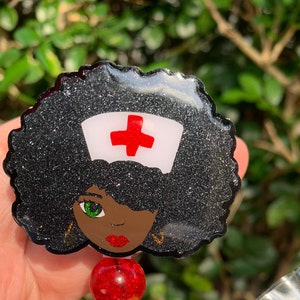 African American Nurse Badge Reel 